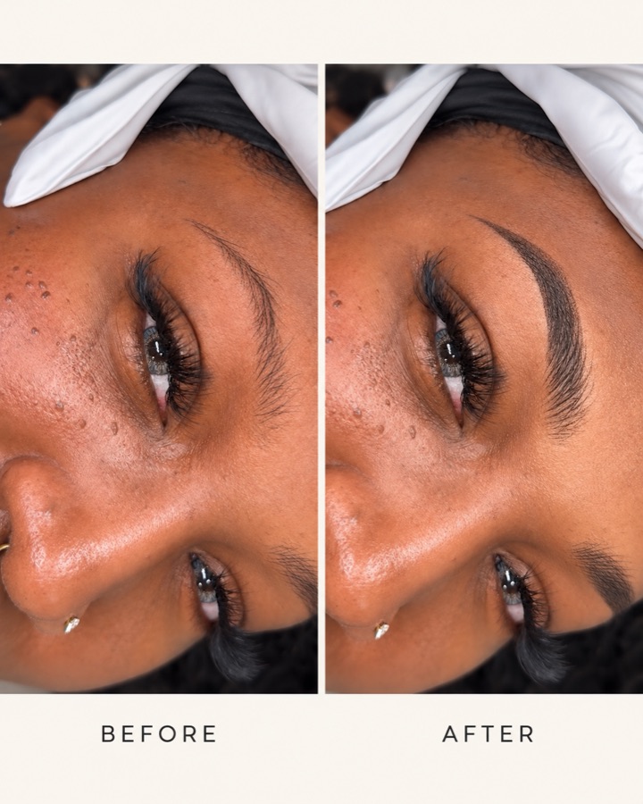 Nano brows before and after 1