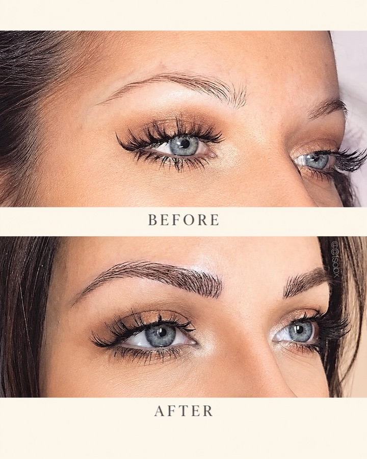 Nano brows before and after 3
