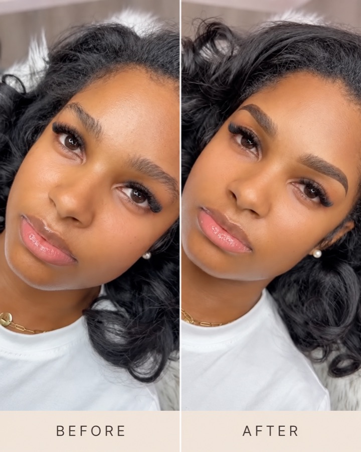 Ombre powder brows before and after 3